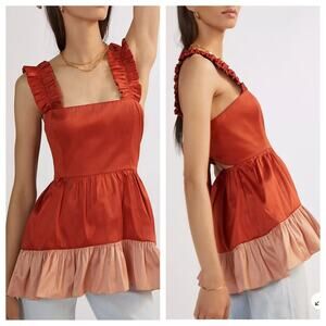 Sachin & Babi colored block flouncy blouse